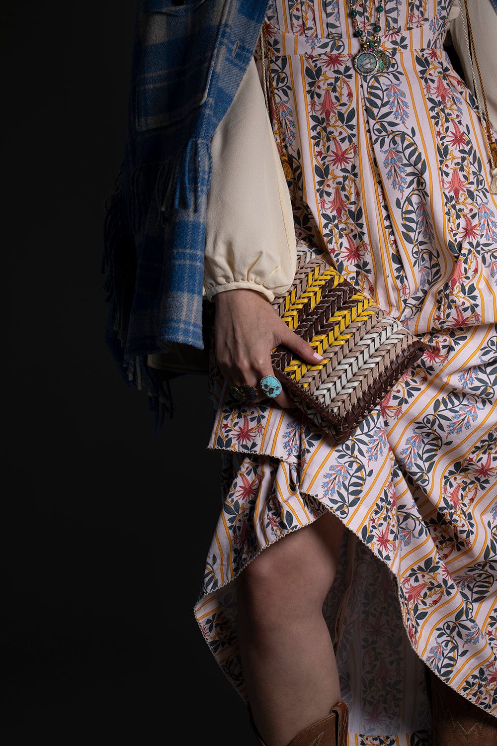 ANYA HINDMARCH-Neeson Zig Zag Crossbody Bag - Mahogany-MAHOGANY