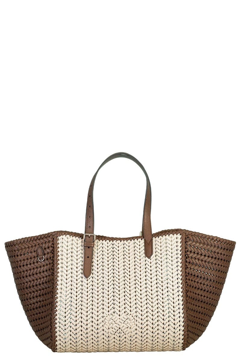 ANYA HINDMARCH-The Neeson Square Tote - Chalk Vole-CHALK VOLE
