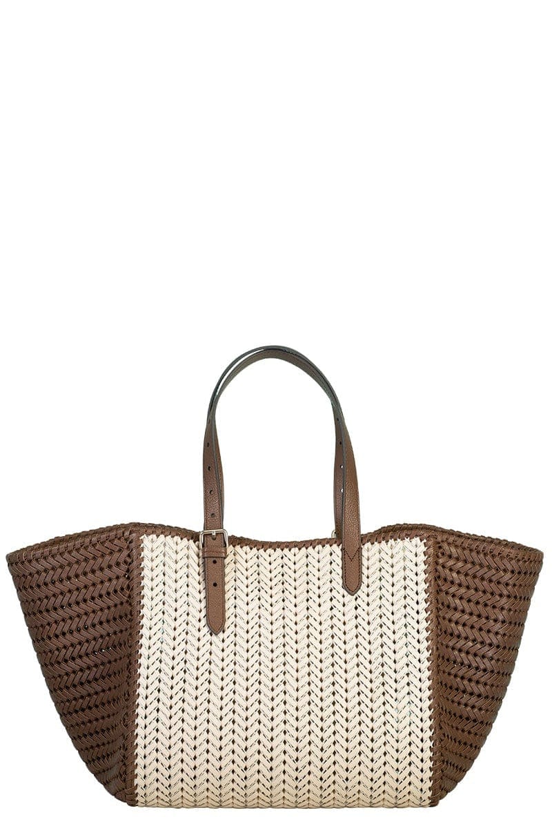 ANYA HINDMARCH-The Neeson Square Tote - Chalk Vole-CHALK VOLE