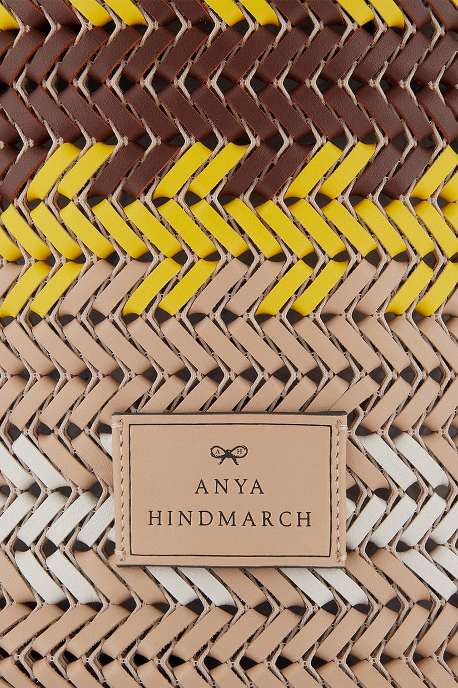 ANYA HINDMARCH-Neeson Cylinder Zig Zag Tote - Mahogany-MAHOGANY