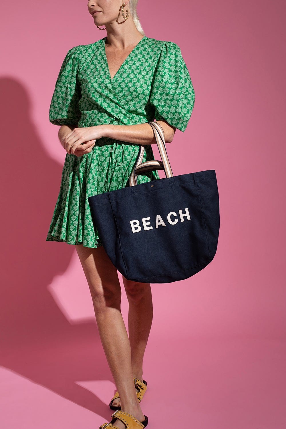 ANYA HINDMARCH-Household Tote Beach Canvas-MARINE