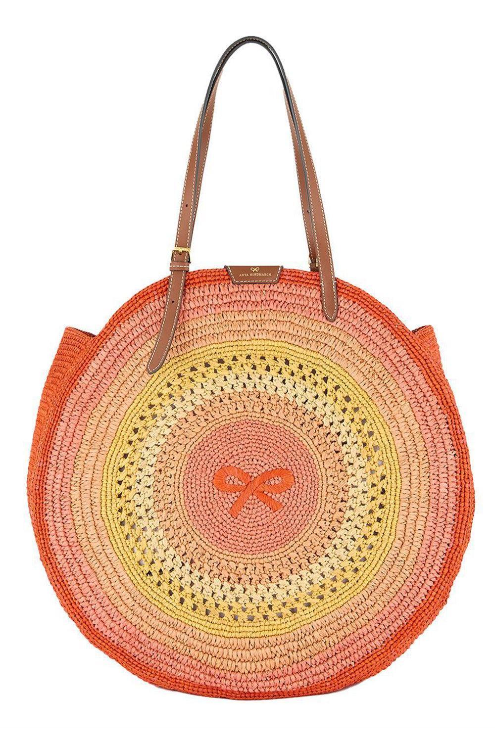  Round Bow Tote-ORANGE MULTI-O/S-HANDBAGTOTES-ANYA HINDMARCH 