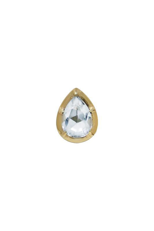 Blue Topaz Pear Earring-YELLOW GOLD-JEWELRYFINE JEWELEARRING-ANZIE