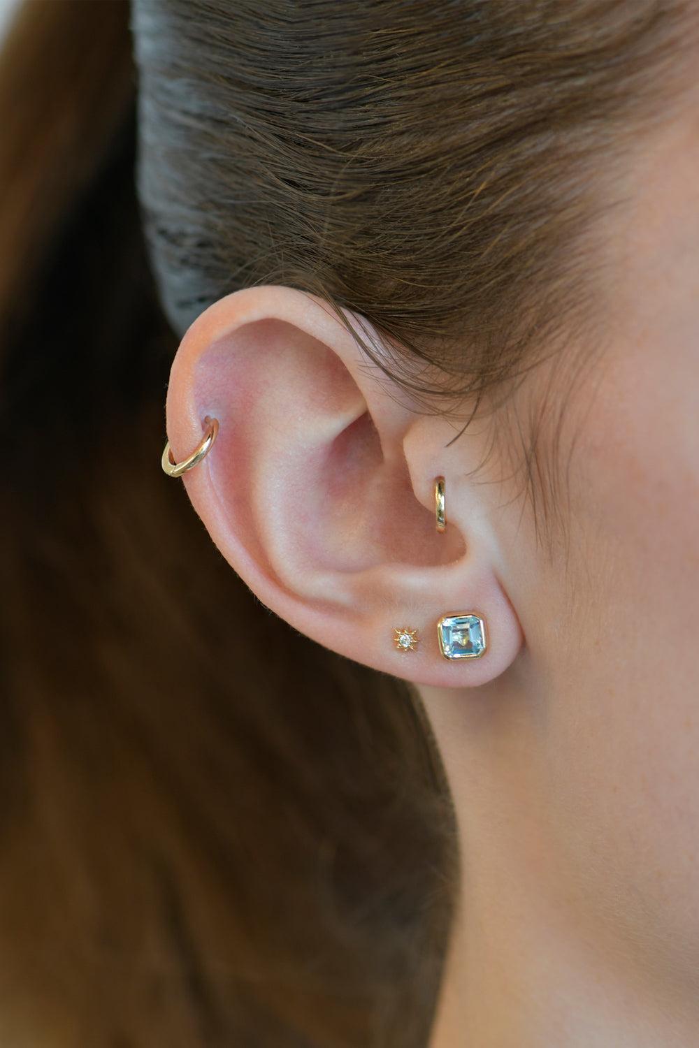 Classique Huggie Earring - 8mm-YELLOW GOLD-JEWELRYFINE JEWELEARRING-ANZIE