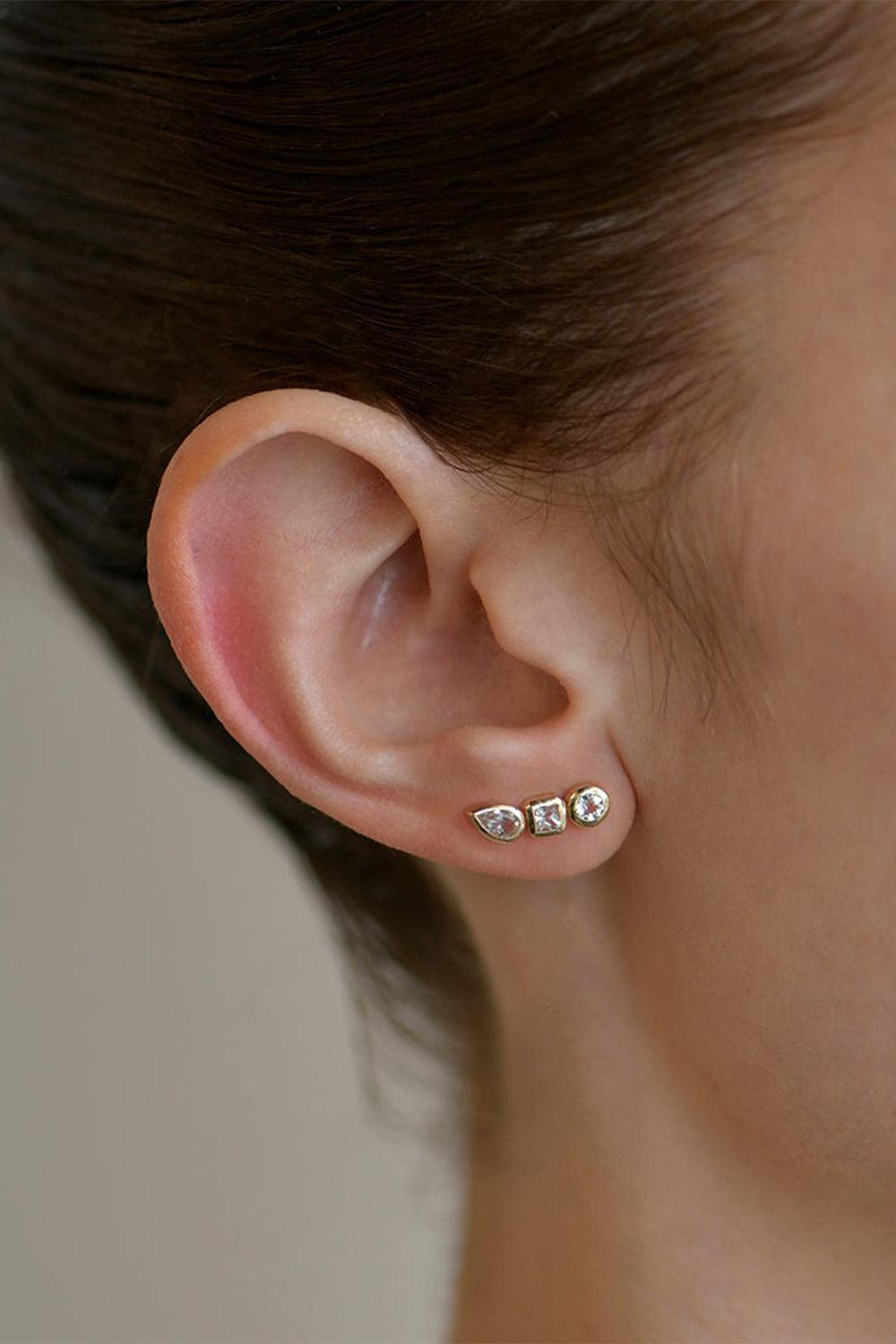 Cléo Jaeda Triple Crawler Stud Earrings-YELLOW GOLD-JEWELRYFINE JEWELEARRING-ANZIE