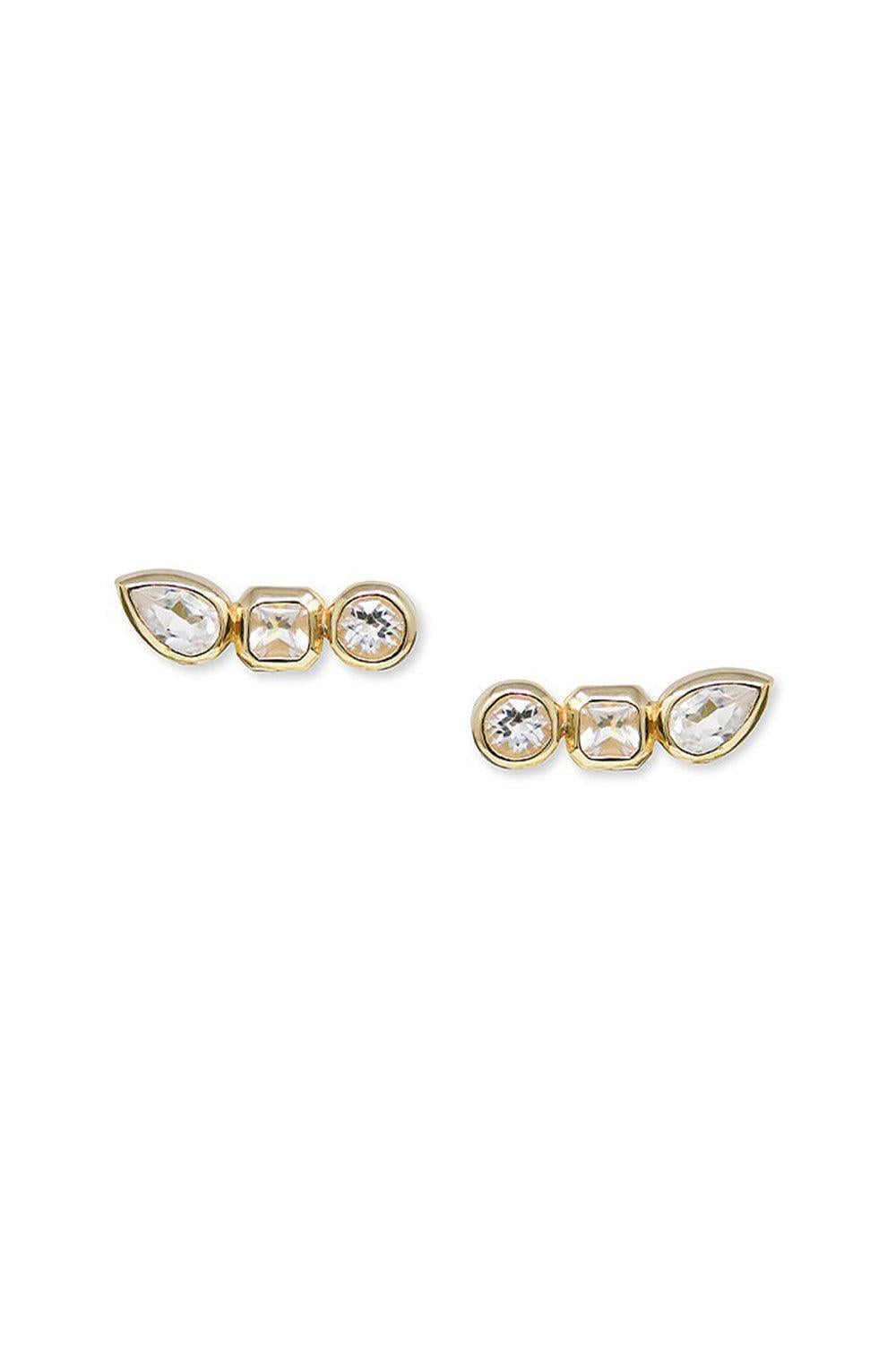 Cléo Jaeda Triple Crawler Stud Earrings-YELLOW GOLD-JEWELRYFINE JEWELEARRING-ANZIE