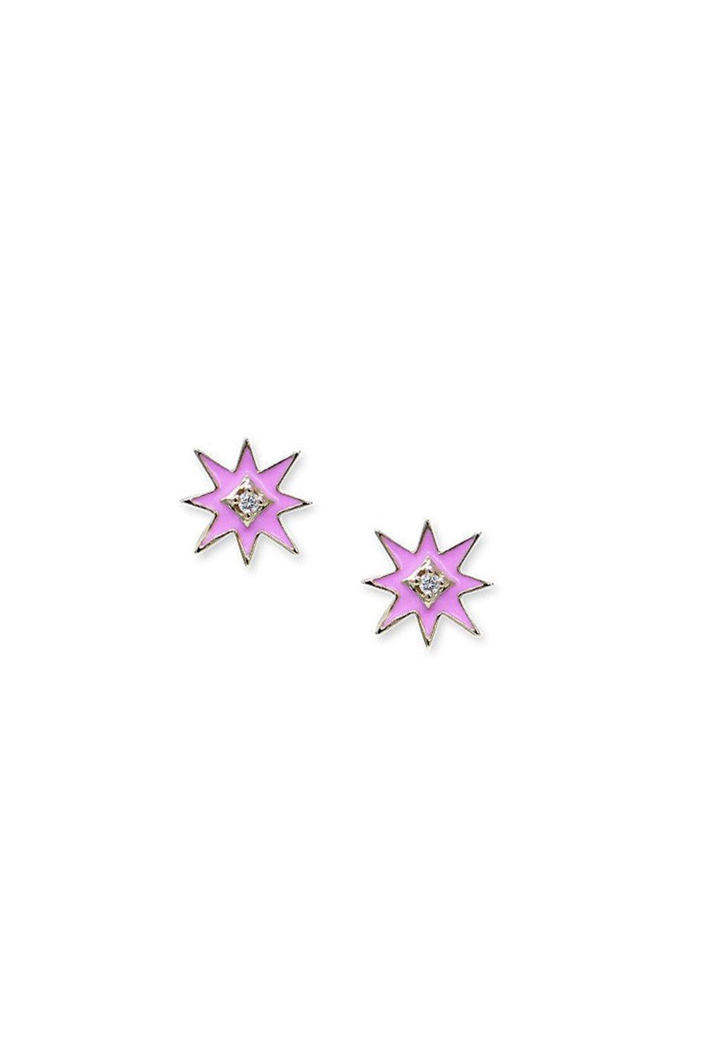 Icon Enamel Starburst Stud Earrings-YELLOW GOLD-JEWELRYFINE JEWELEARRING-ANZIE