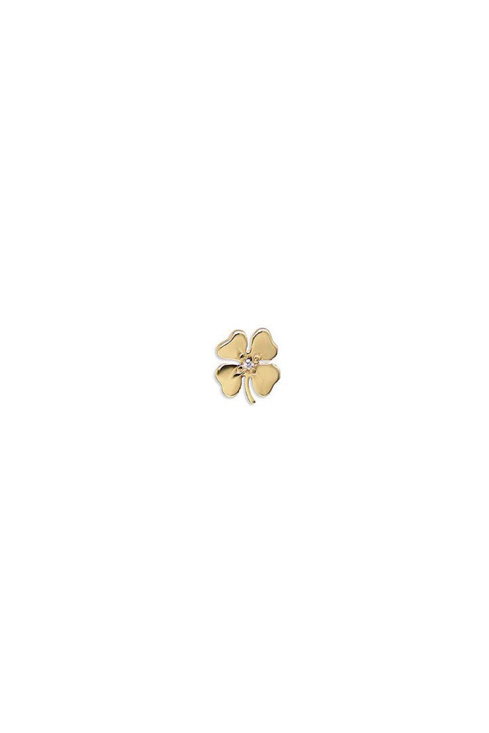 Icon Mini Clover Stud Earring-YELLOW GOLD-JEWELRYFINE JEWELEARRING-ANZIE