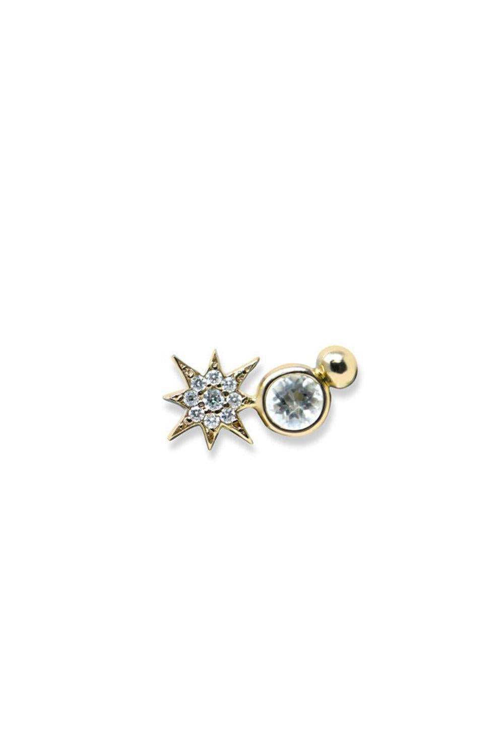 Aztec North Star Climber Stud Earring-YELLOW GOLD-LEFT-JEWELRYFINE JEWELEARRING-ANZIE