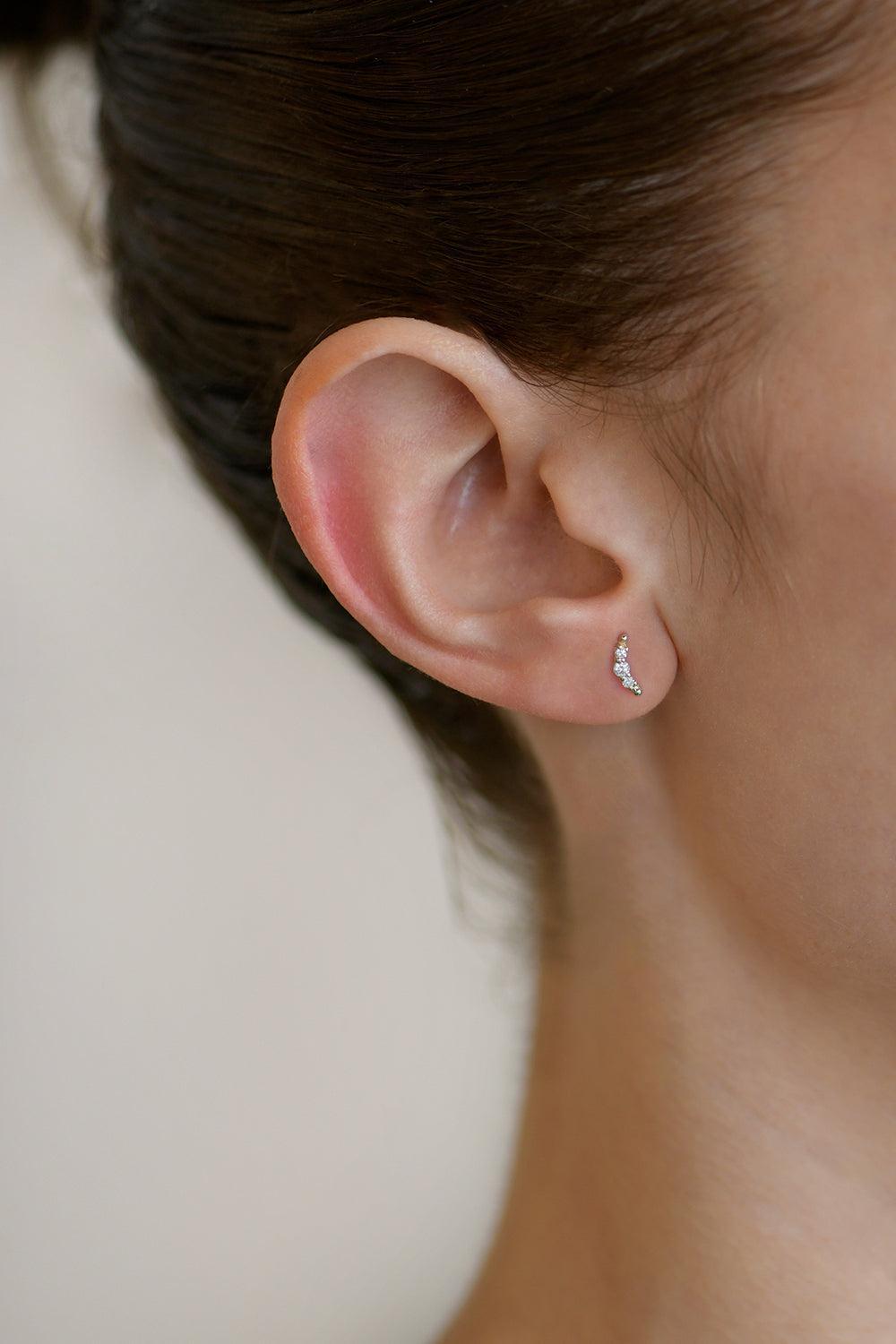 Diamond Soldera Croissant Ear Crawler-YELLOW GOLD-LEFT-JEWELRYFINE JEWELEARRING-ANZIE