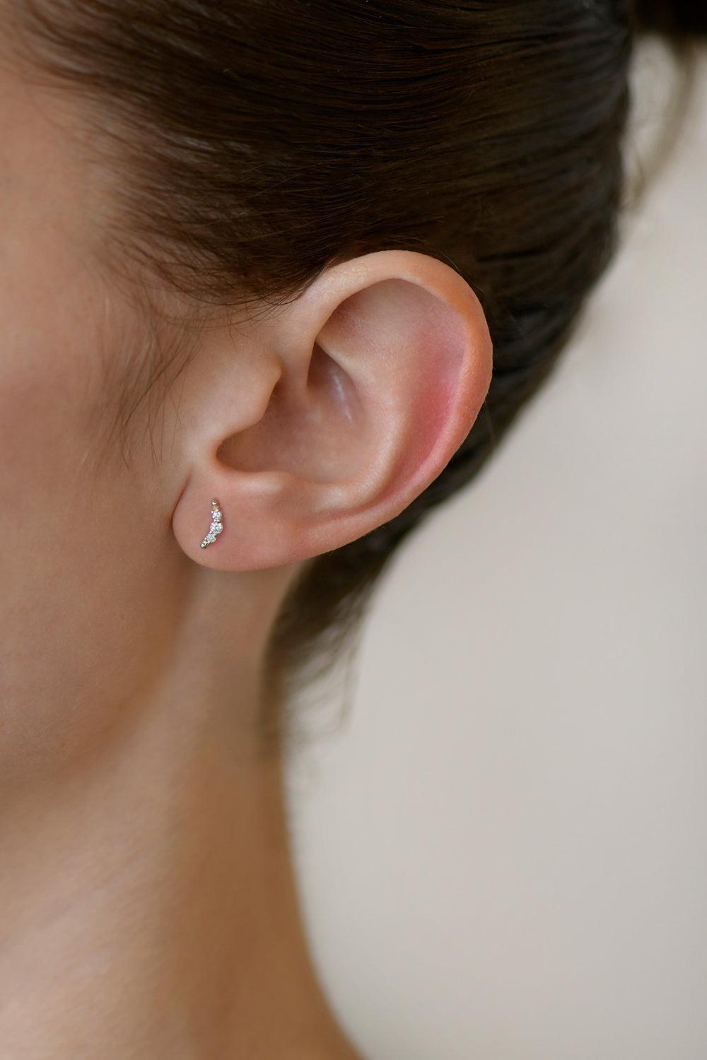 Diamond Soldera Croissant Ear Crawler-YELLOW GOLD-LEFT-JEWELRYFINE JEWELEARRING-ANZIE