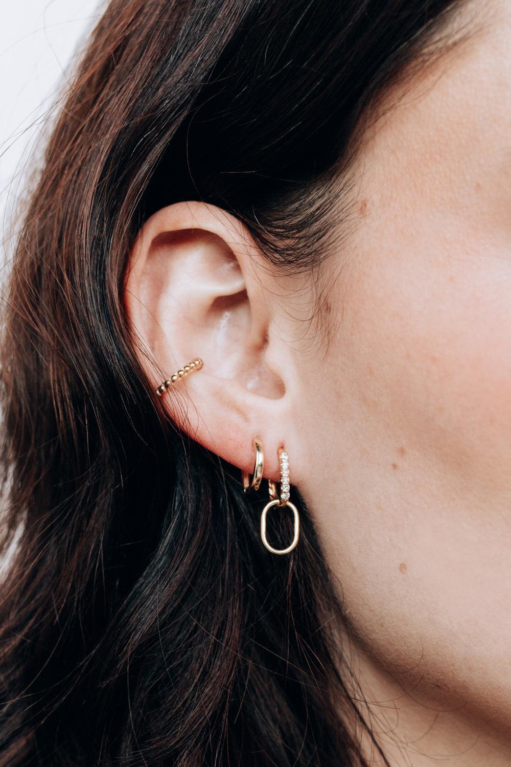 Mini Huggy Hoop Earring-YELLOW GOLD-JEWELRYFINE JEWELEARRING-ANZIE