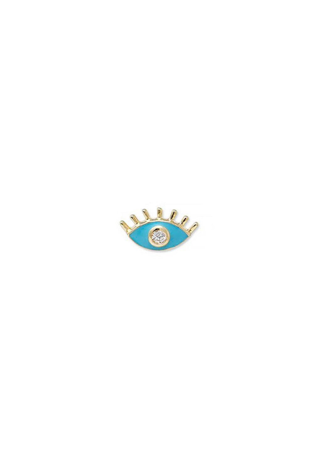 Soldera Lash Evil Eye Enamel Stud Earring-YELLOW GOLD-JEWELRYFINE JEWELEARRING-ANZIE