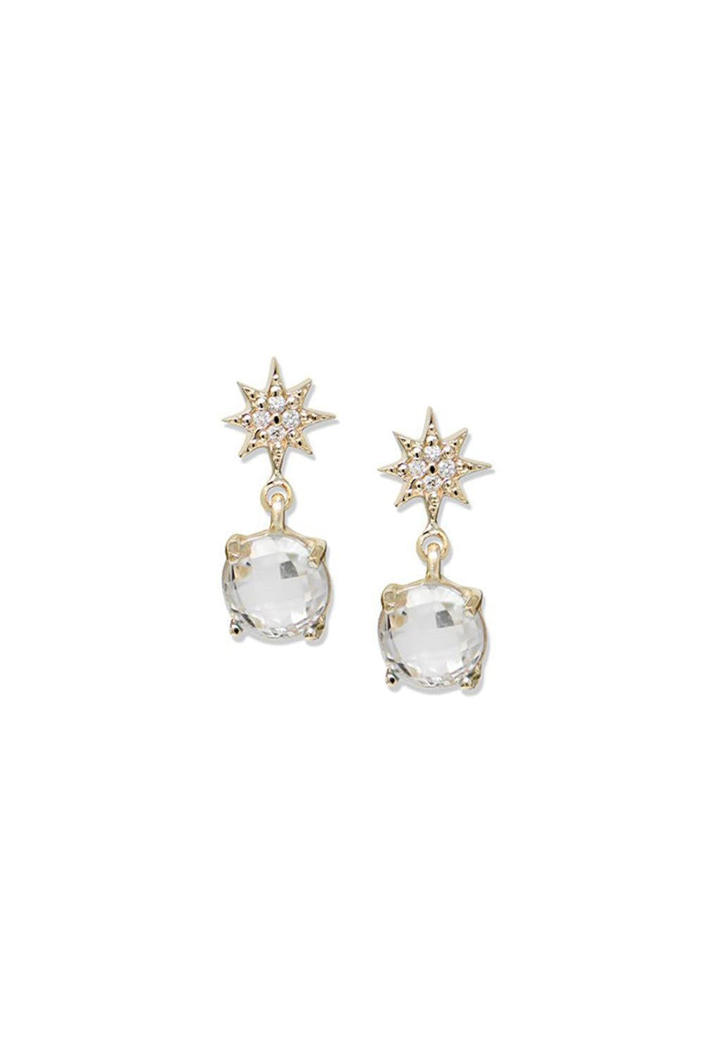 Topaz Aztec North Star Earrings-YELLOW GOLD-JEWELRYFINE JEWELEARRING-ANZIE