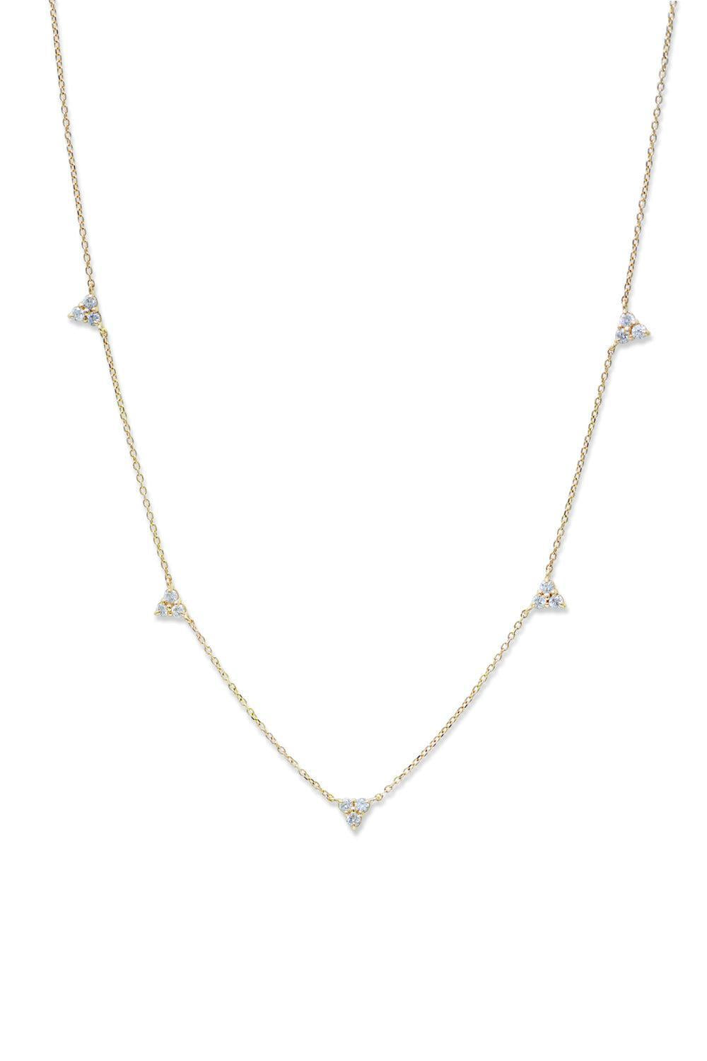 Diamond Cléo Station Necklace-YELLOW GOLD-16-JEWELRYFINE JEWELNECKLACE O-ANZIE