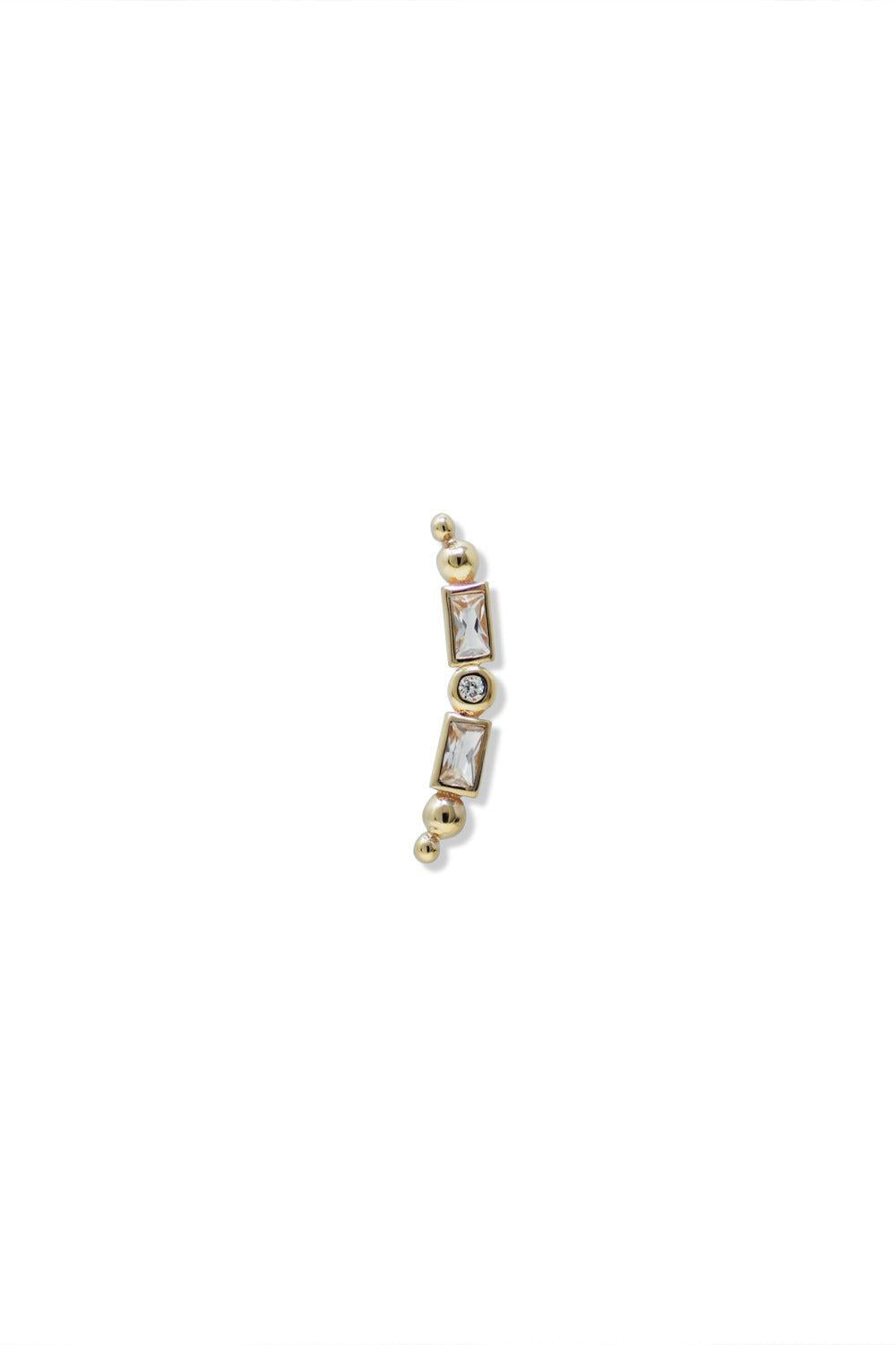 Cleo Deco Ear Crawler-YELLOW GOLD-JEWELRYFINE JEWELPIERCING-ANZIE