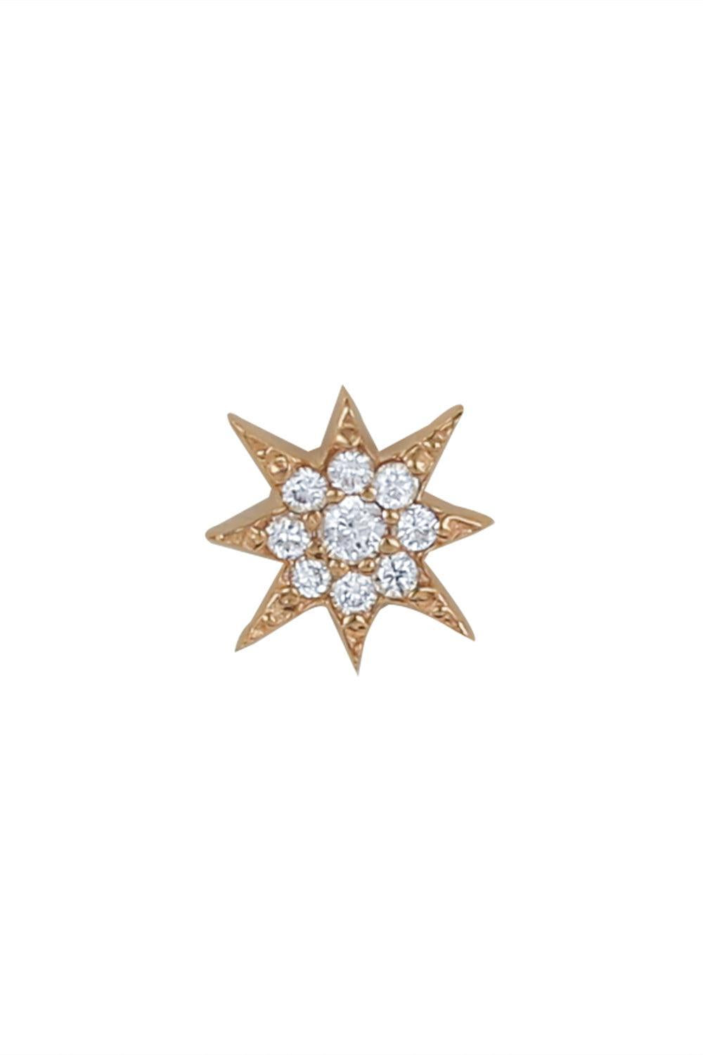 Diamond Aztec North Star End-YELLOW GOLD-JEWELRYFINE JEWELPIERCING-ANZIE