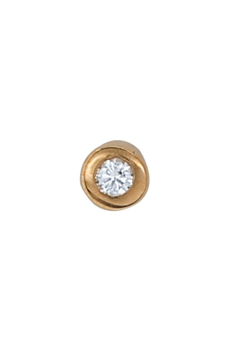 Diamond Round Ear End-YELLOW GOLD-JEWELRYFINE JEWELPIERCING-ANZIE