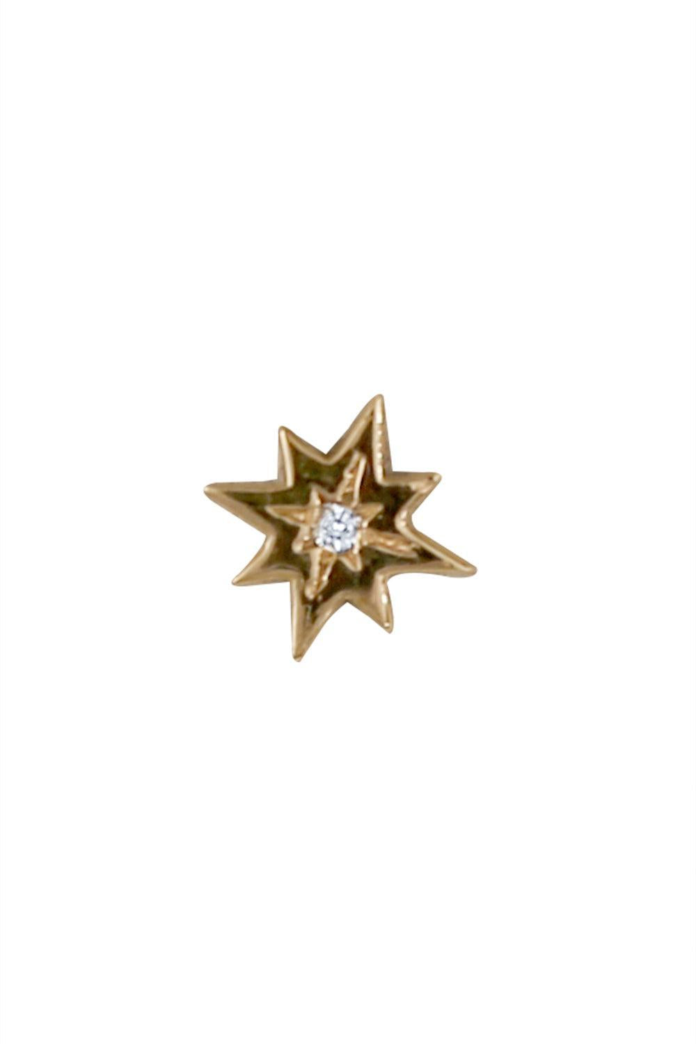 Diamond Starburst Ear End-YELLOW GOLD-JEWELRYFINE JEWELPIERCING-ANZIE