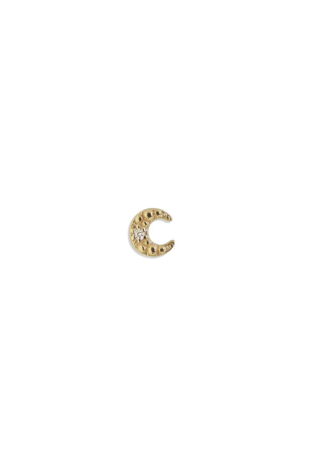 Petite Crescent Stud Earring-YELLOW GOLD-JEWELRYFINE JEWELPIERCING-ANZIE