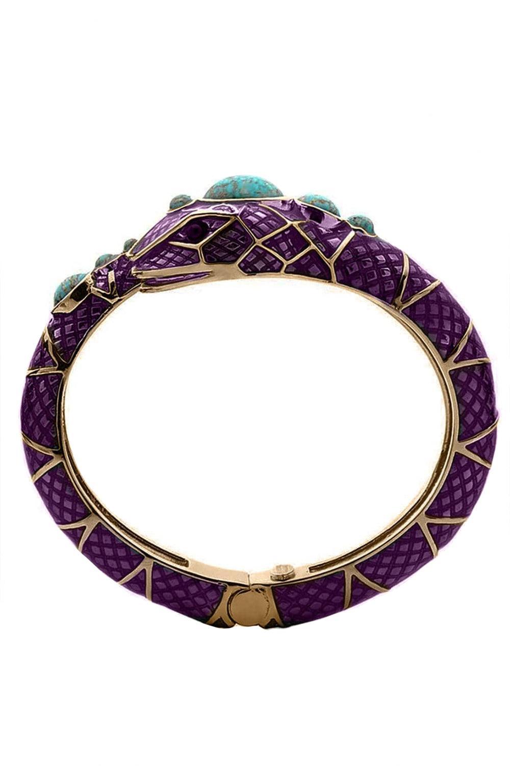Serpente Bangle Bracelet - Purple-PRPL/GLD-JEWELRYBOUTIQUEBRACELET O-AQUAZZURA