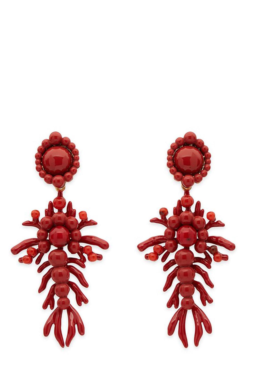 AQUAZZURA-Panarea Earrings - Coral-CORAL GOLD