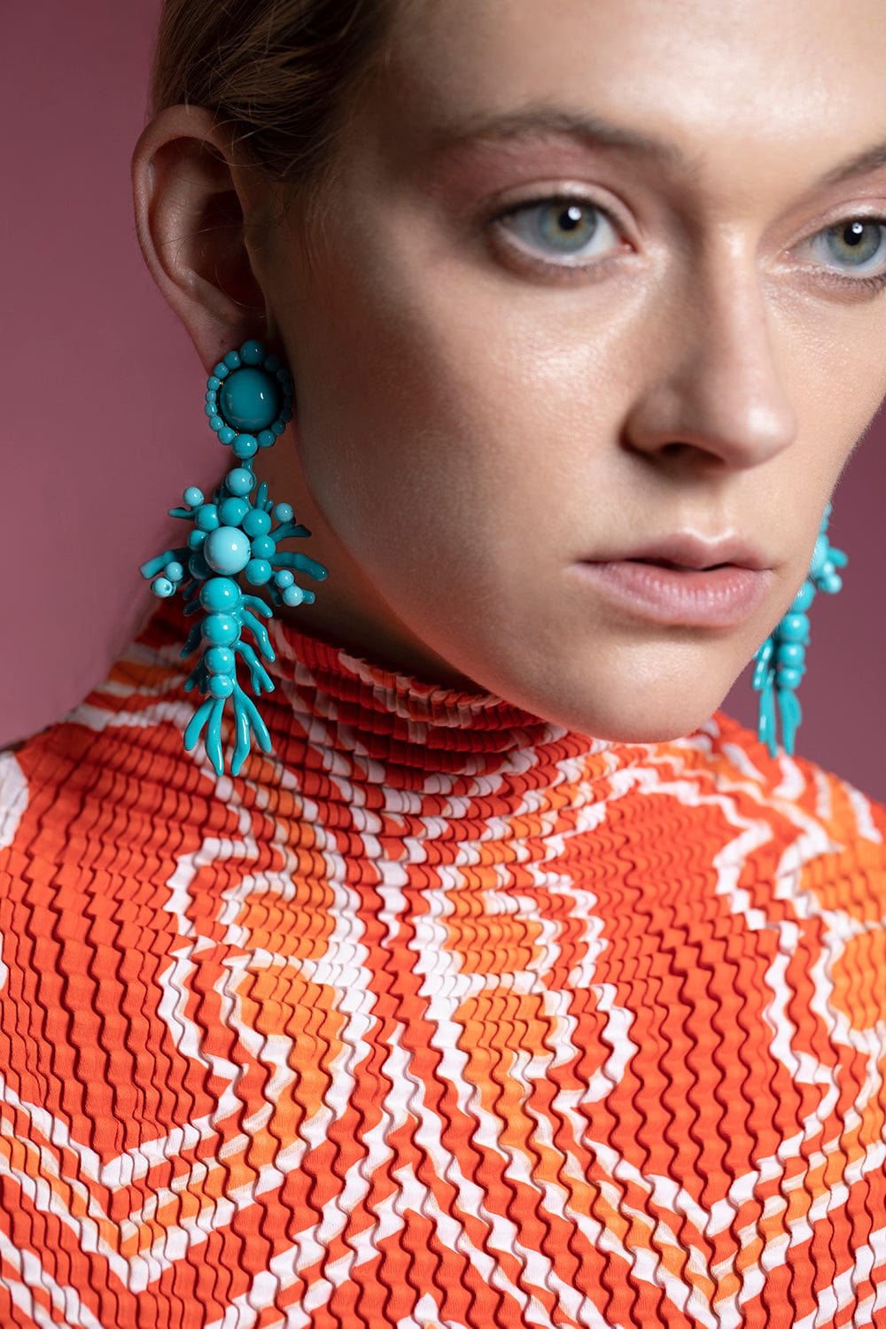 AQUAZZURA-Panarea Earrings - Turquoise-TURQ/GLD