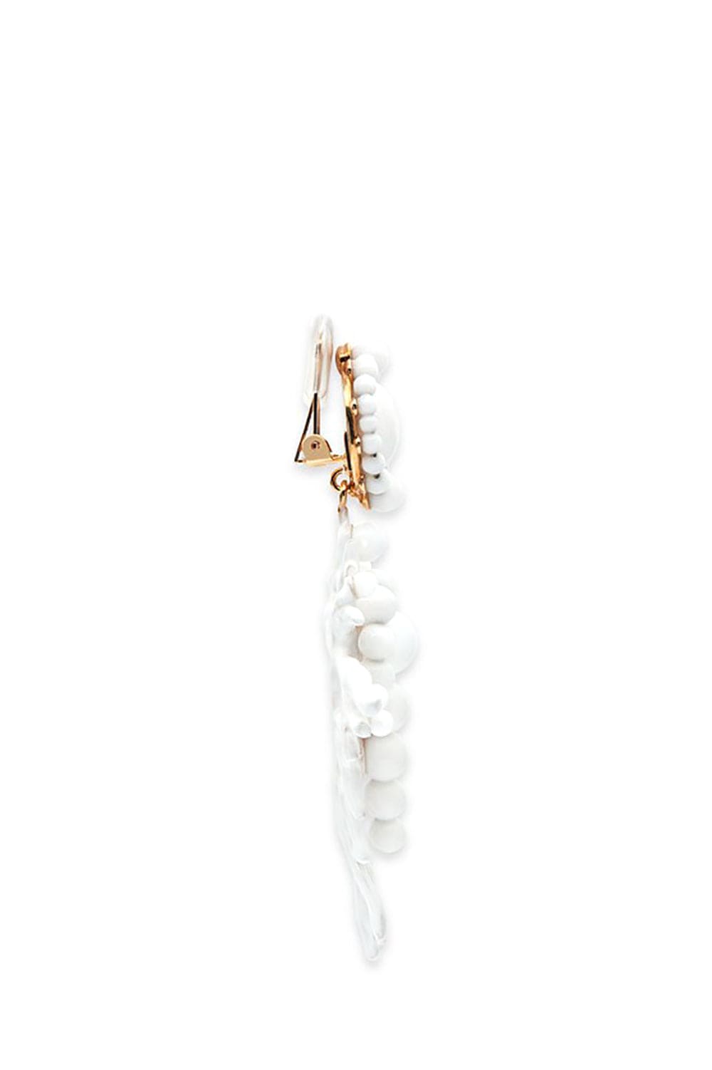 AQUAZZURA-Panarea Earrings - White-WHITE GOLD