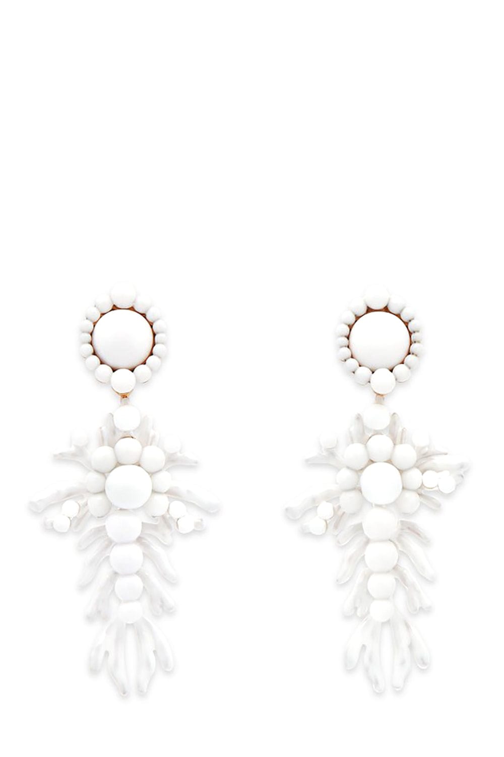 AQUAZZURA-Panarea Earrings - White-WHITE GOLD