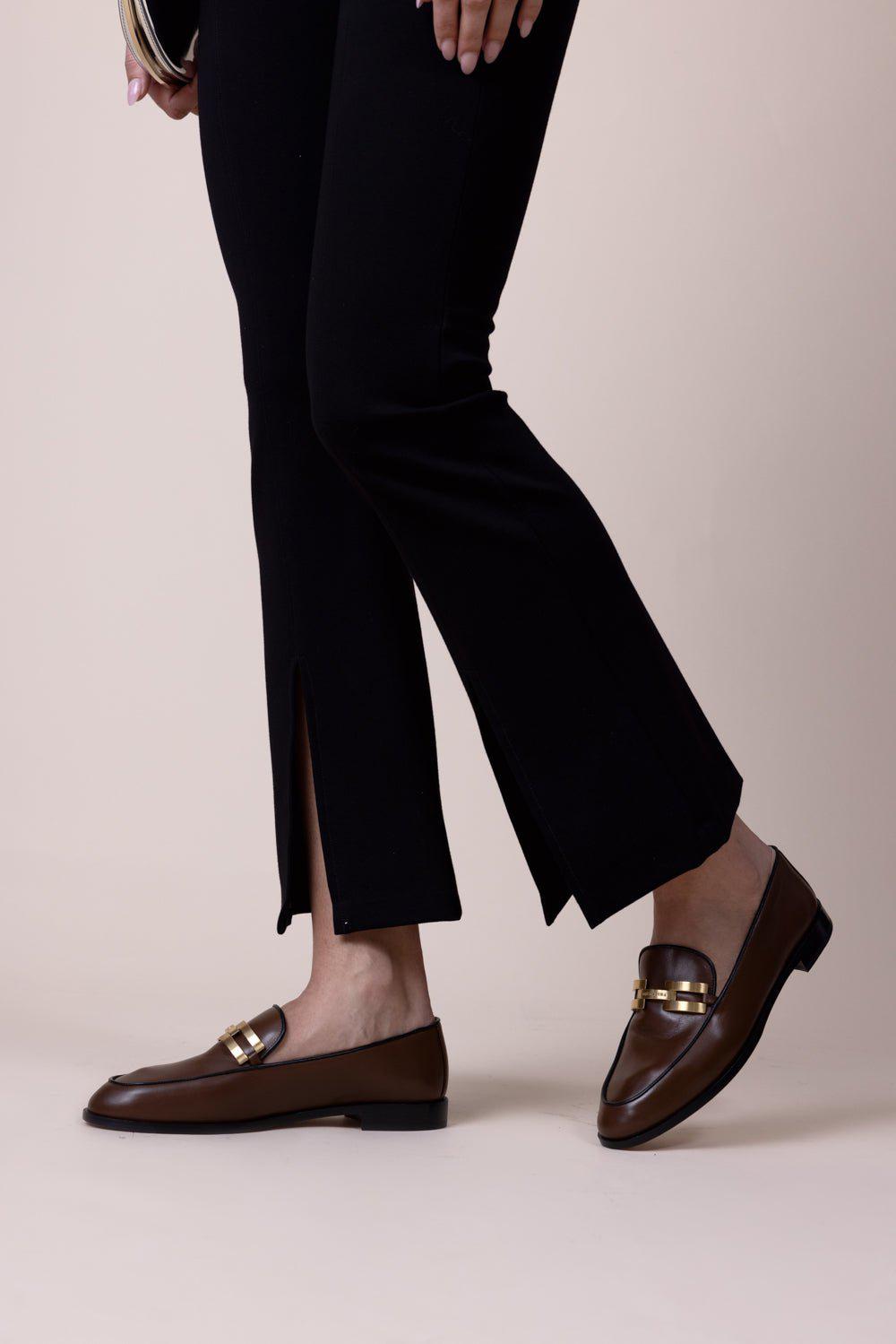 AQUAZZURA-Brandi Mocassin - Cinnamon-