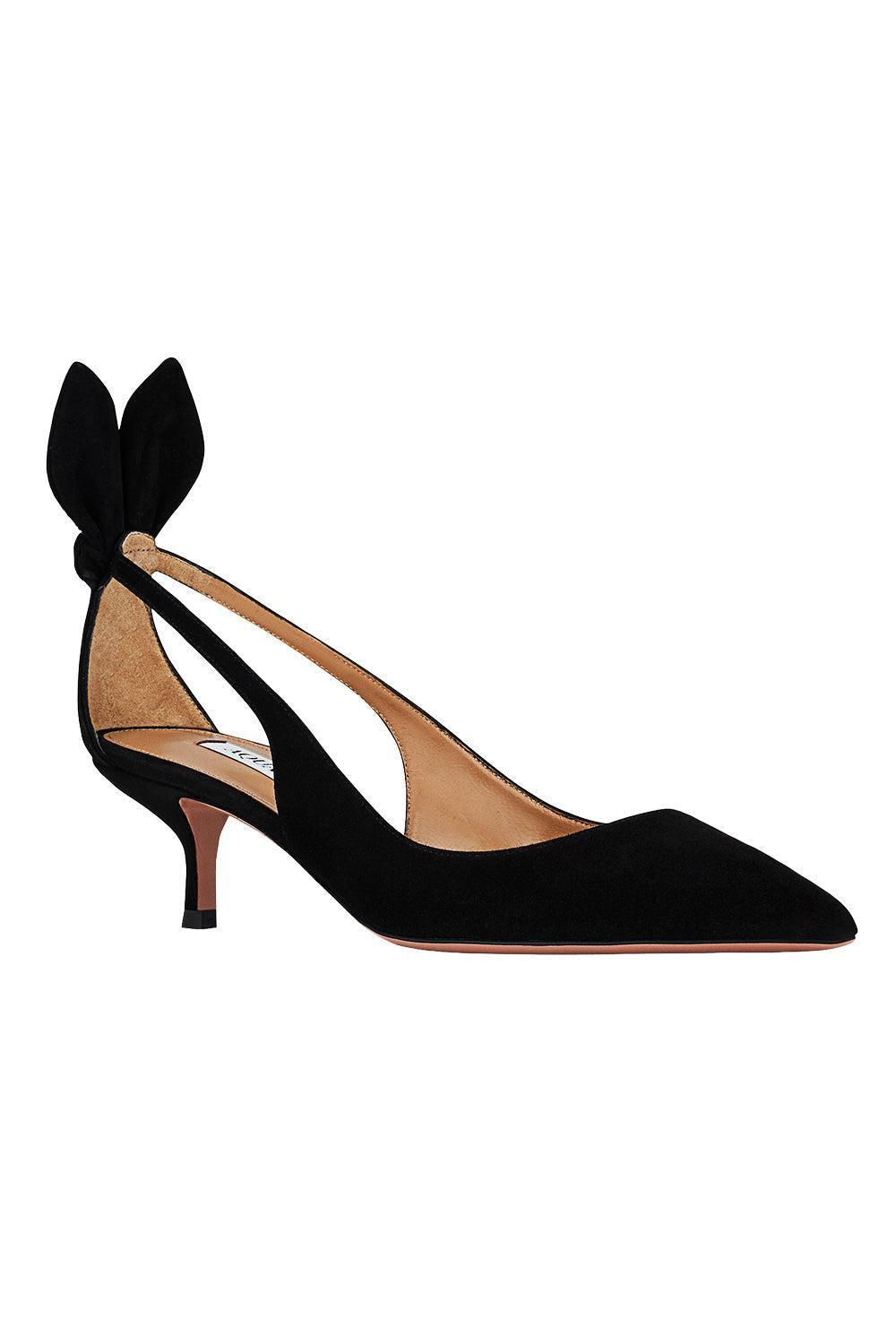 Bow Tie Pump 50 - Black-BLACK-36-SHOEPUMP-AQUAZZURA