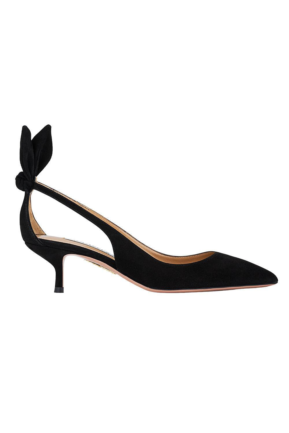  Bow Tie Pump 50 - Black-BLACK-36-SHOEPUMP-AQUAZZURA 