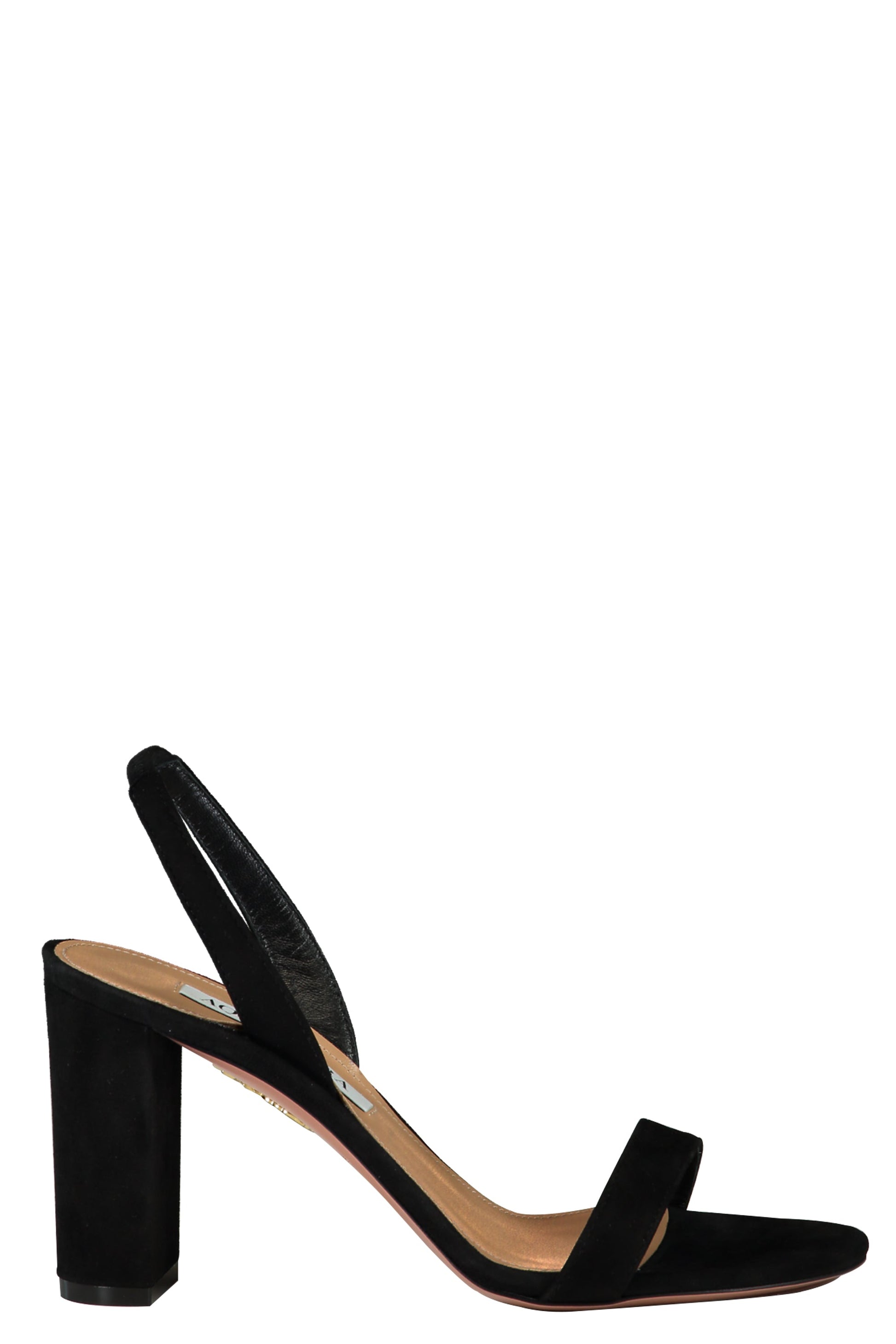 AQUAZZURA-So Nude Block Sandal - Black-