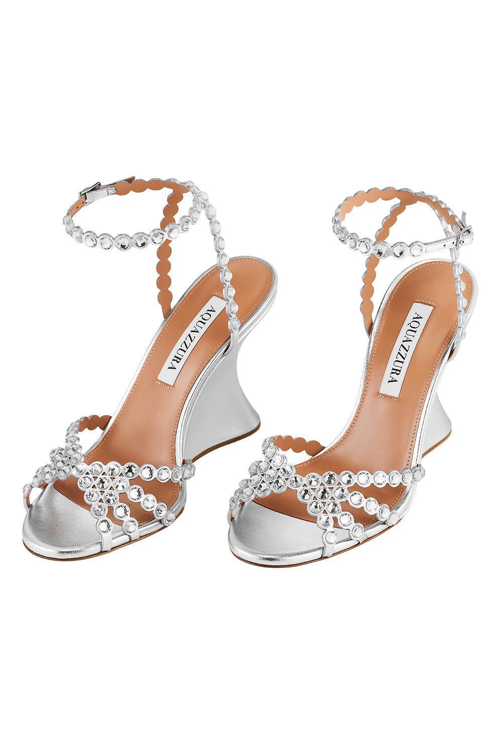 Tequila Wedge Sandal 95 - Silver-SILVER-37-SHOESANDAL-AQUAZZURA