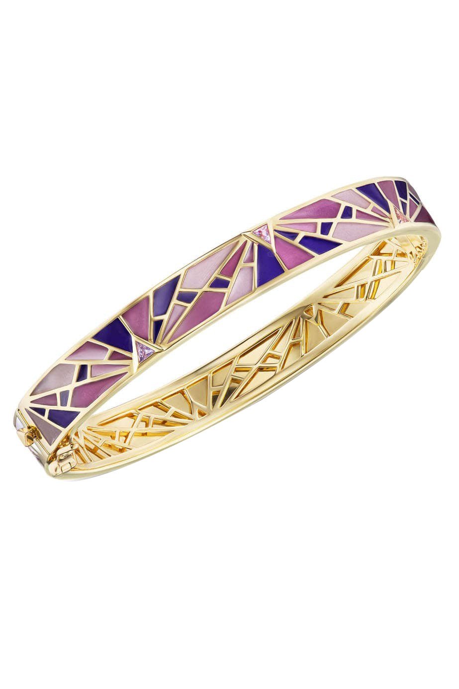 ARK-Violet Tiger Lily Bangle-YELLOW GOLD