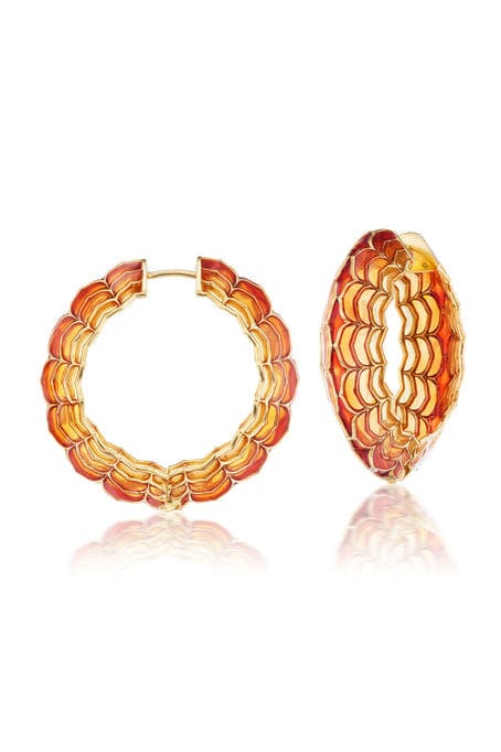 ARK-Orange Aura Dreamweaver Hoops-YELLOW GOLD