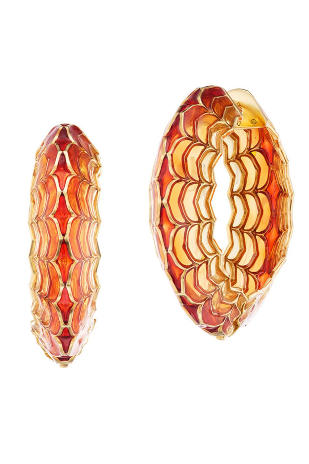 ARK-Orange Aura Dreamweaver Hoops-YELLOW GOLD