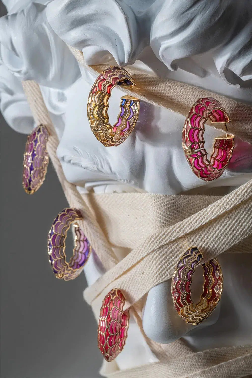 ARK-Rose Aura Dreamweaver Hoops-YELLOW GOLD
