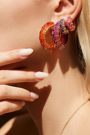 ARK-Rose Aura Small Dreamweaver Hoops-YELLOW GOLD