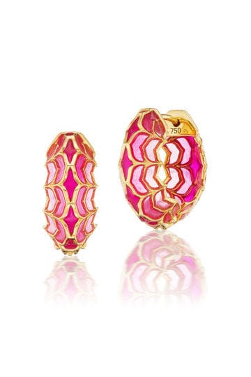 ARK-Rose Aura Small Dreamweaver Hoops-YELLOW GOLD