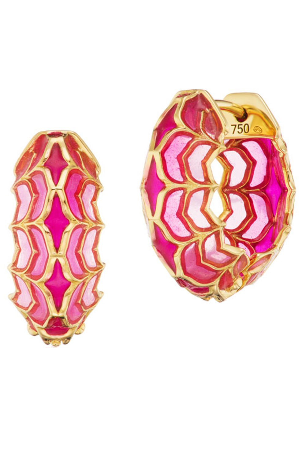 ARK-Rose Aura Small Dreamweaver Hoops-YELLOW GOLD