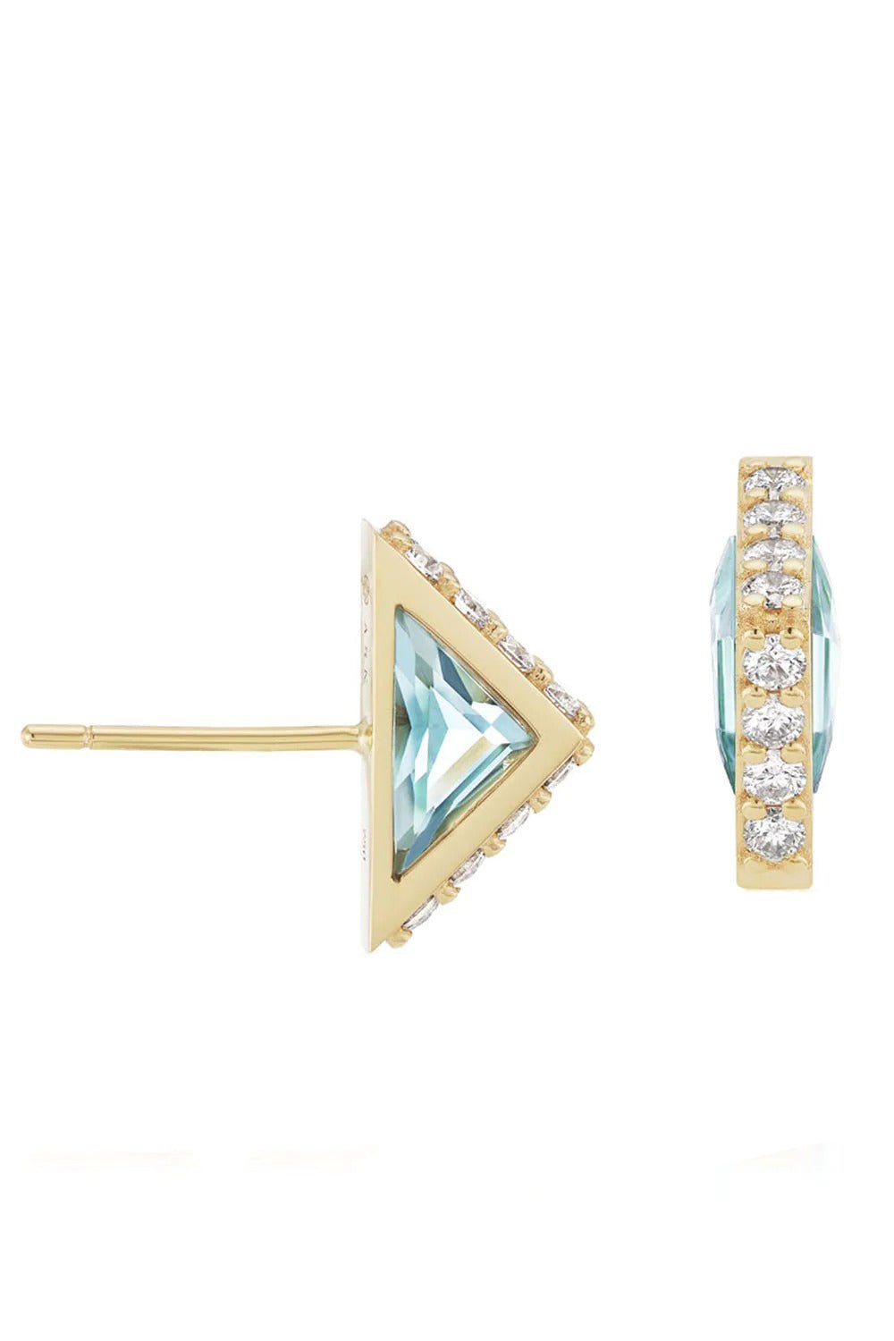 ARK-Sky Blue Topaz Spark Studs-YELLOW GOLD
