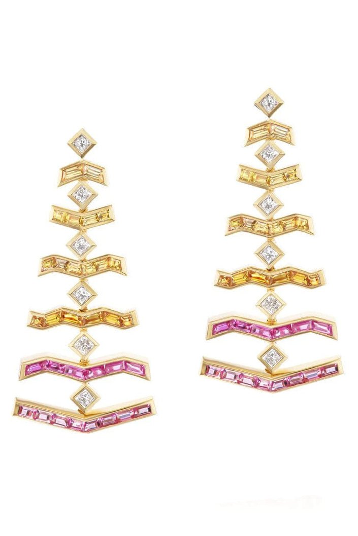 ARK-Sunrise Hinged Earrings-YELLOW GOLD