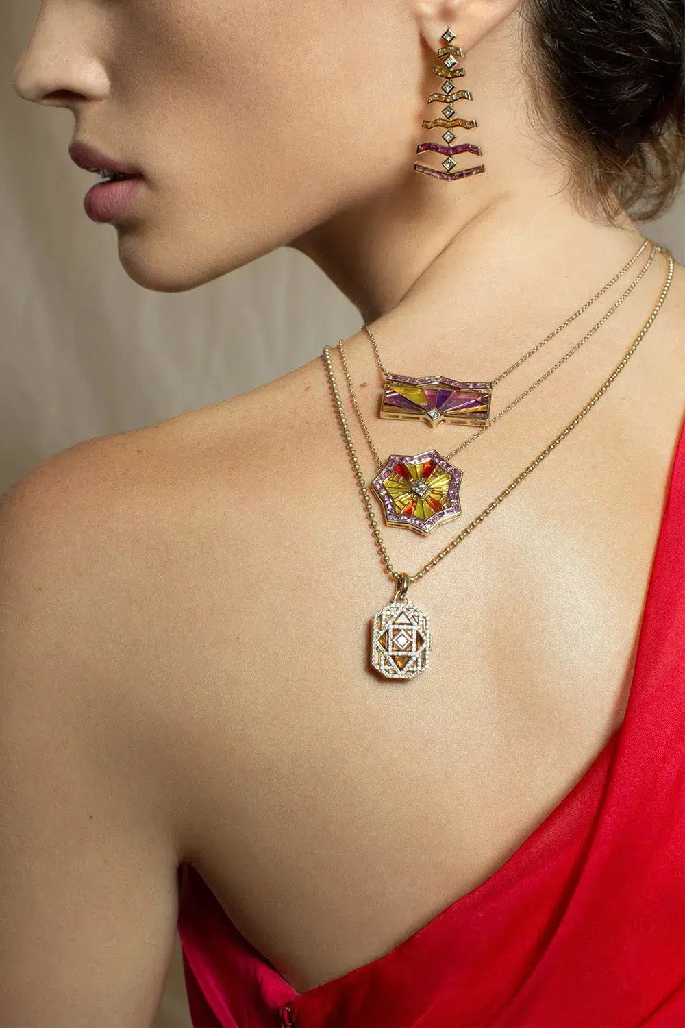 ARK-Intention Locket Necklace-YELLOW GOLD