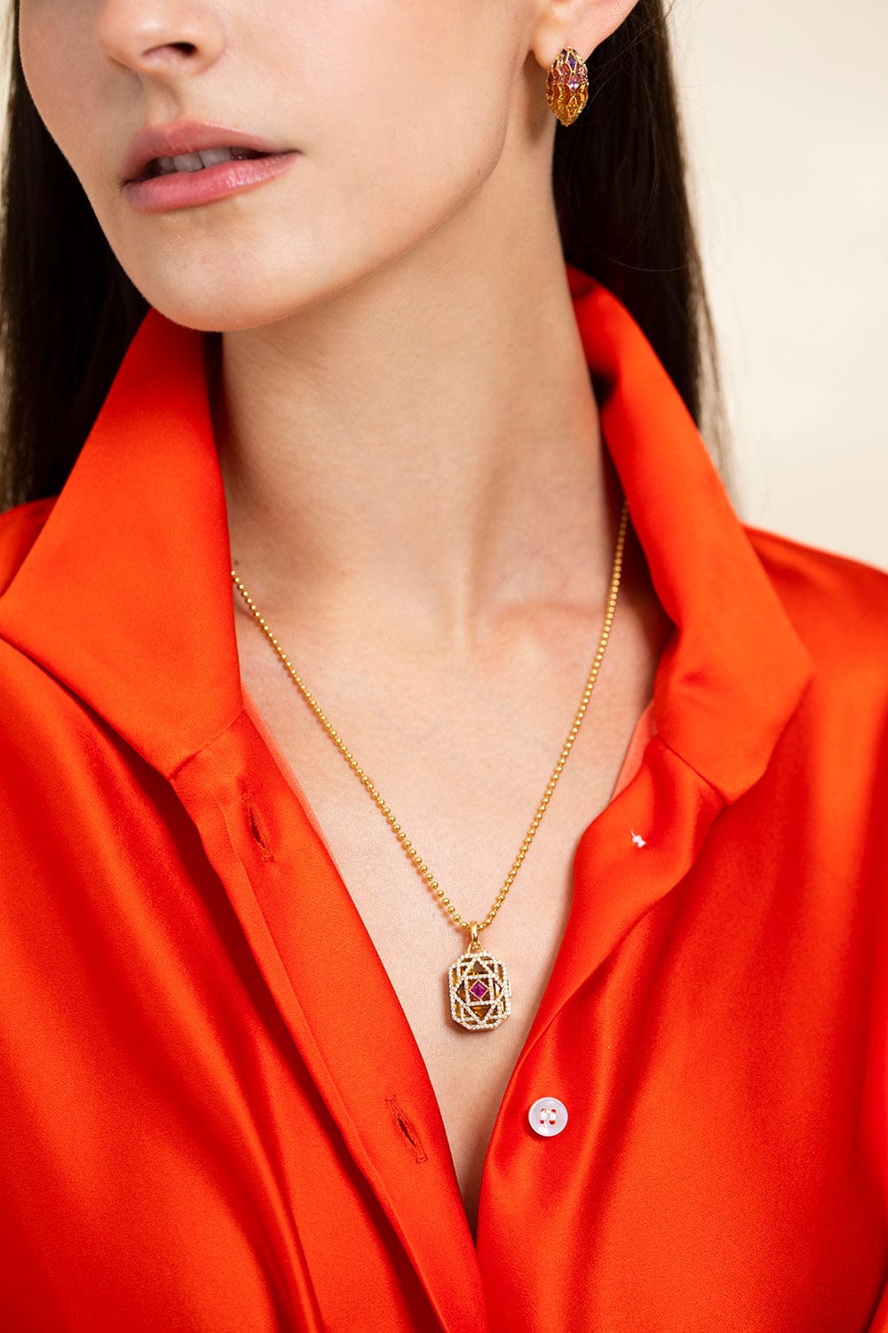 ARK-Intention Locket Necklace-YELLOW GOLD