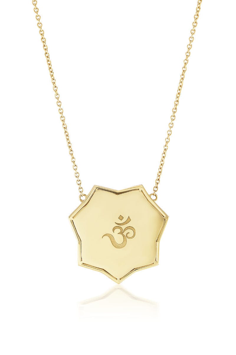 ARK-Om Plique-à-jour Necklace-YELLOW GOLD