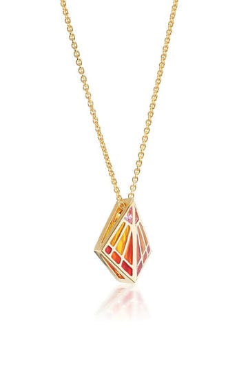 ARK-Pink Sapphire Monarch Necklace-YELLOW GOLD