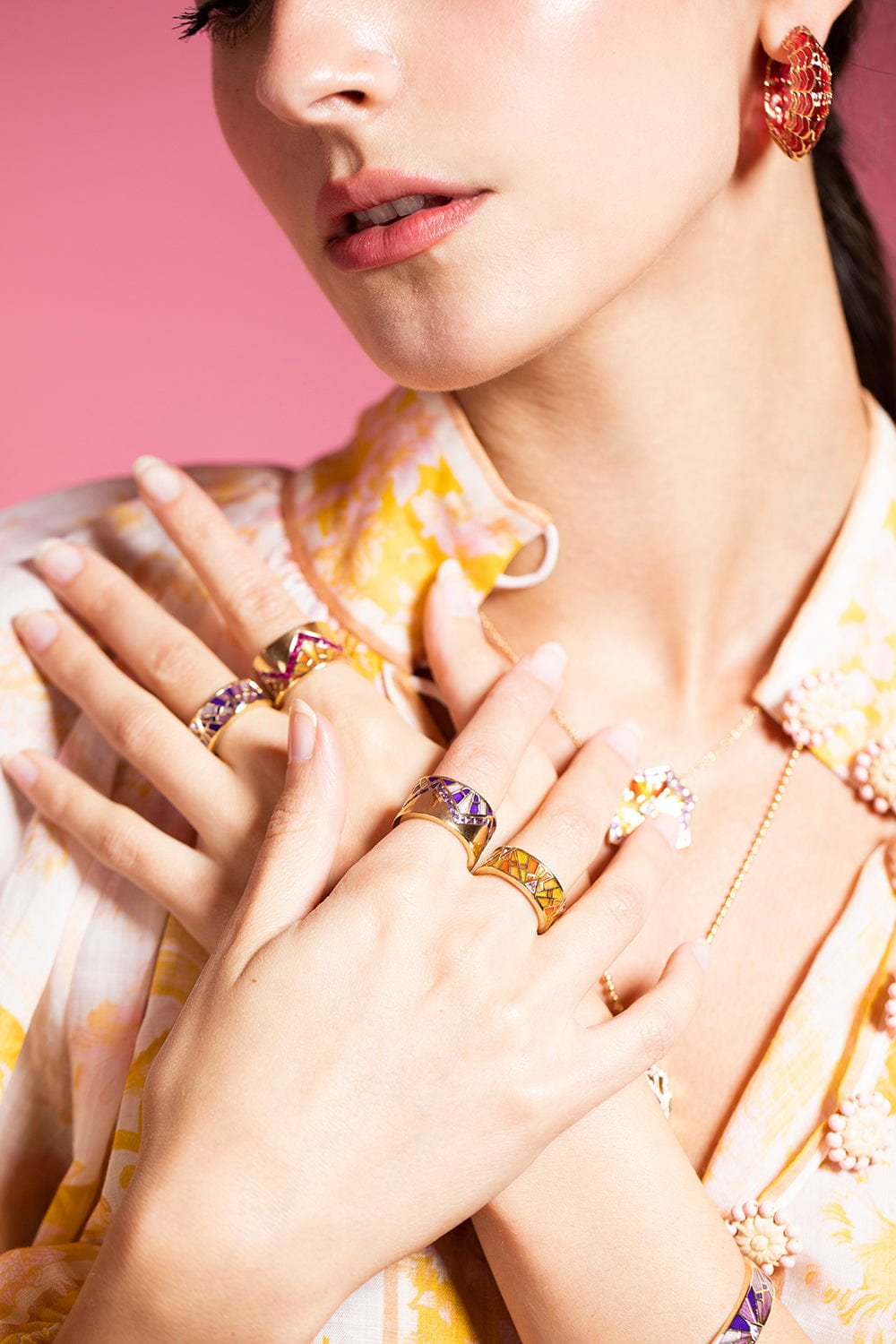 ARK-Violet Tiger Lily Ring-YELLOW GOLD