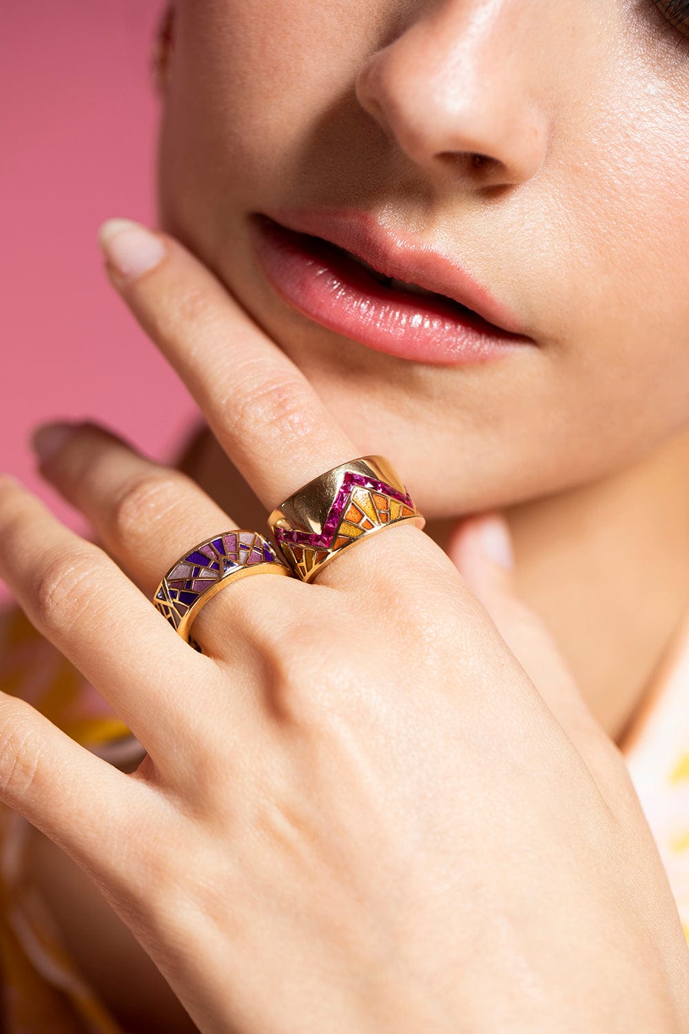 ARK-Violet Tiger Lily Ring-YELLOW GOLD