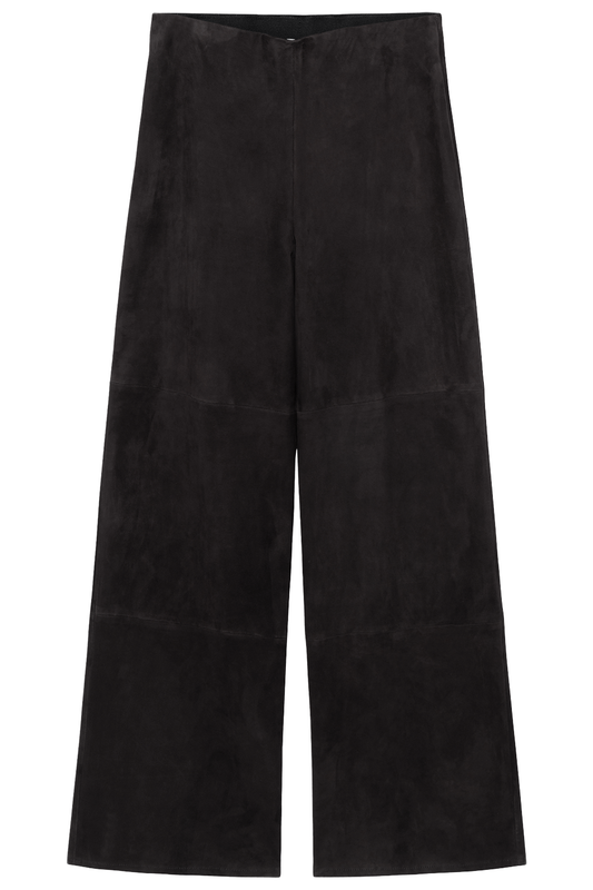 Karina Stretch Suede Pant-GREY-32-CLOTHINGPANTWIDE LEG-ARMA